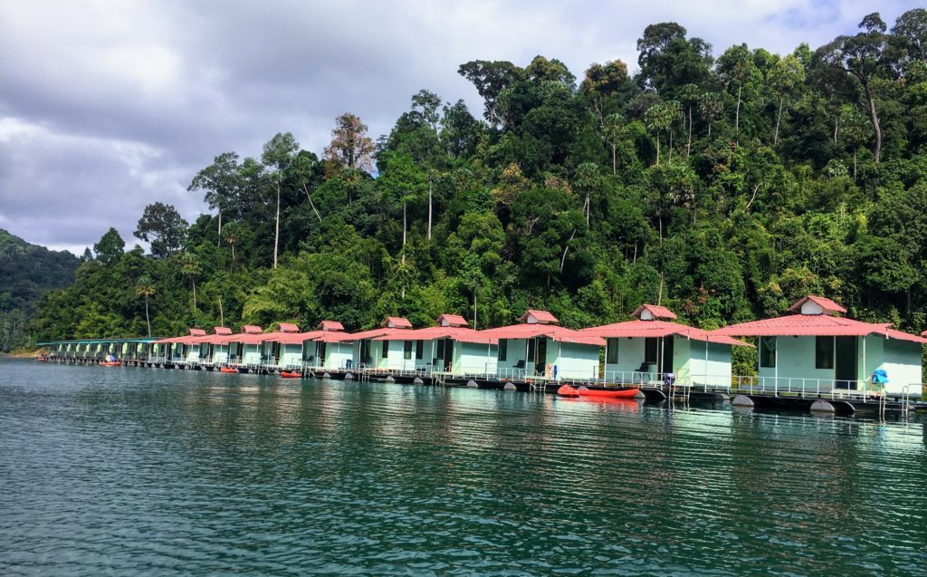 Floating bungalows in Khao Sok National Park