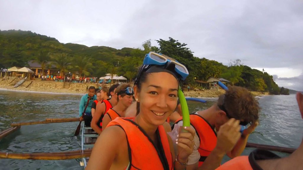 Sharky's Hostel, First boat out on the water! Swimming with whale sharks in Oslob, Philippines what you need to know