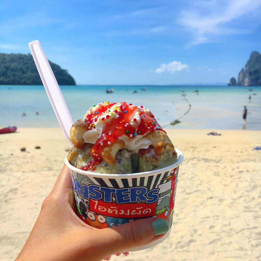 Monsters Ice Cream at Koh Phi Phi island in Thailand