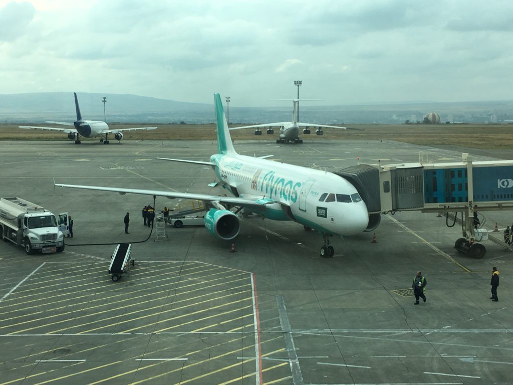 Saudi Arabian Flynas airlines at Tbilisi Airport