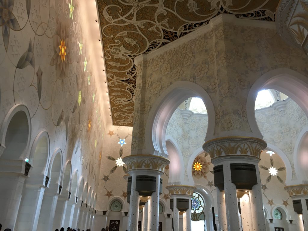 Interior of Abu Dhabi Sheik Zayed Grand Mosque