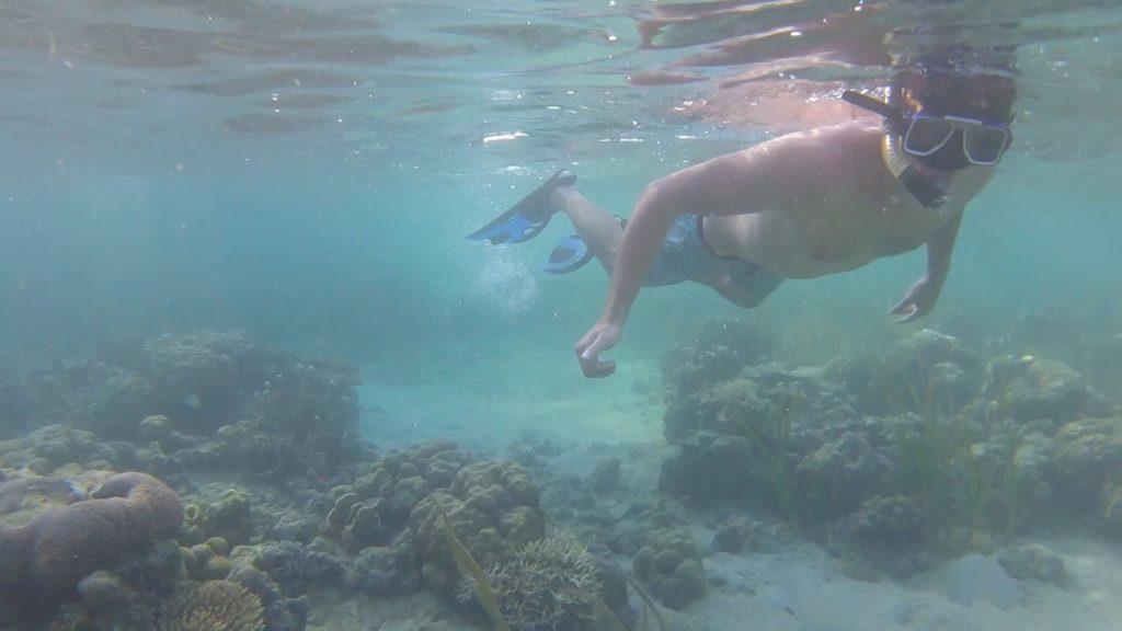 Siete Pecados Ultimate Coron Tour, Philippines, Intrepid Road Marty swimming