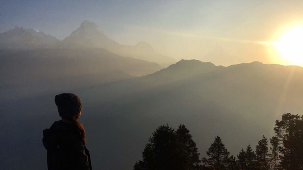 View from Poon Hill mountains, Annapurna Circuit, Nepal