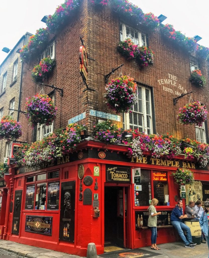 Temple bar in Dublin, budget for travel to Ireland