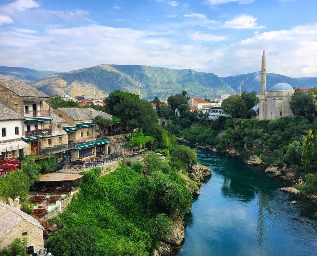 View from the top of the bridge, Mostar Bosnia & Herzegovina