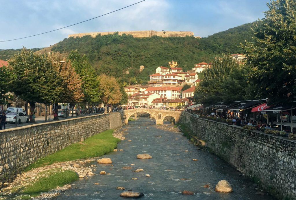 Prizren, Kosovo river fortress and mosque