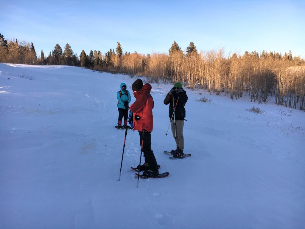 Snowshoeing in Laramie, Wyoming