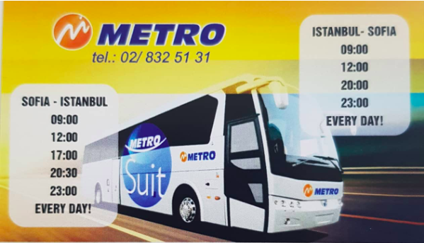 Metro bus link Sofia, Plovdiv Bulgaria to Istanbul bus schedule, metro bus