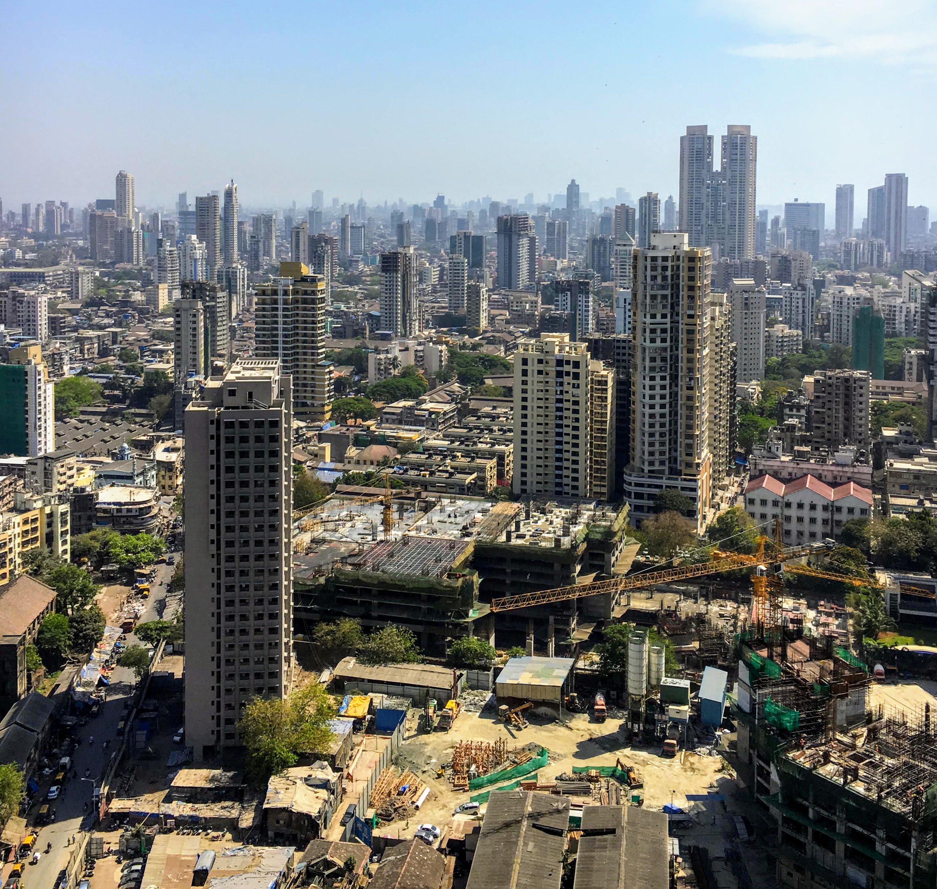 View of Mumbai, India skyscrapers