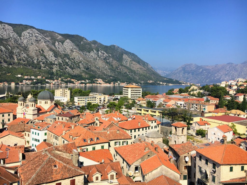 Kotor, Montenero orange rooftops in old town, five days in montenegro itinerary