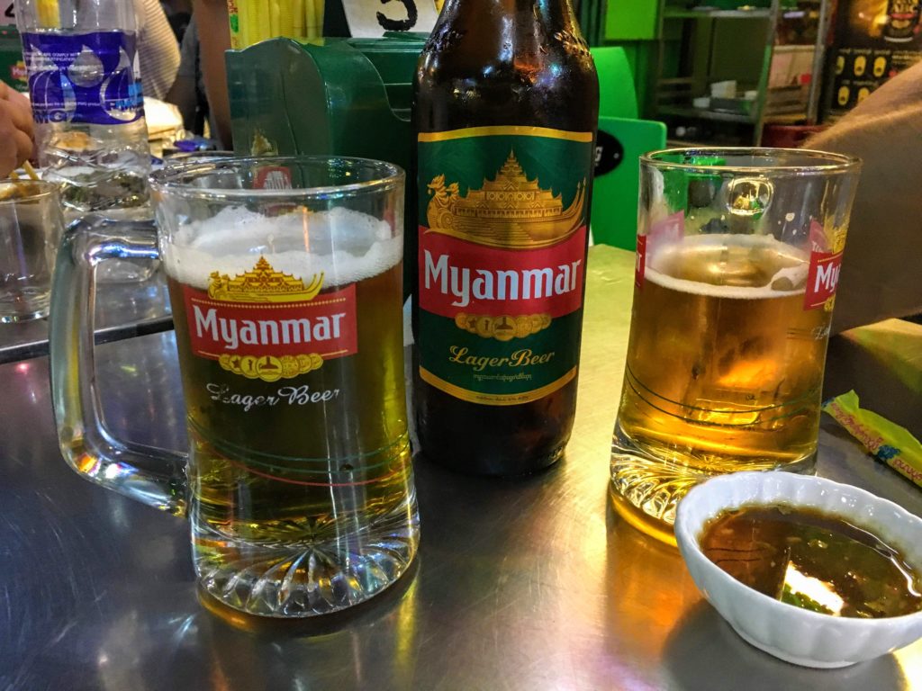 19th street Myanmar beers. Things to do in Yangon