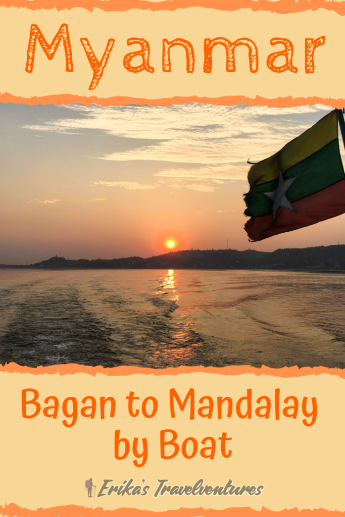Taking the boat from Bagan to Mandalay, Myanmar