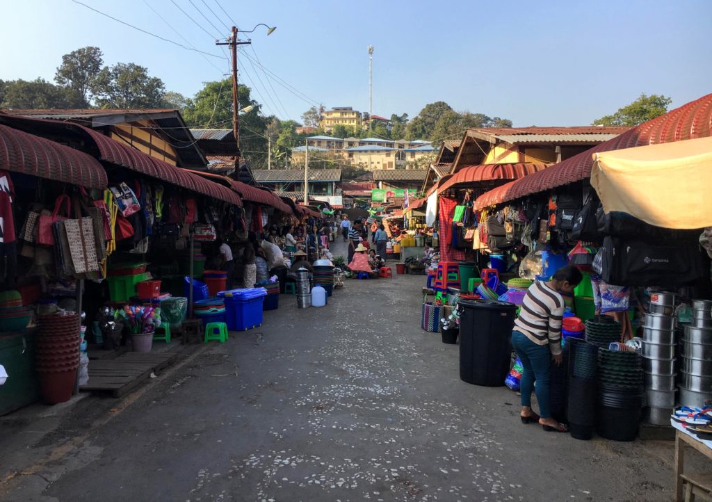 Kalaw local market, Kalaw to Inle Lake trek unguided, trekking Myanmar without a guide