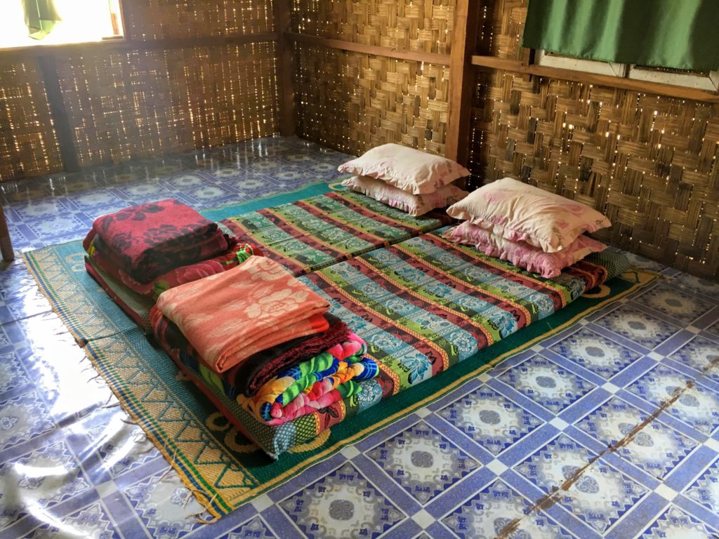 Accommodation on the trek, Kalaw to Inle Lake trekking unguided Myanmar without a guide
