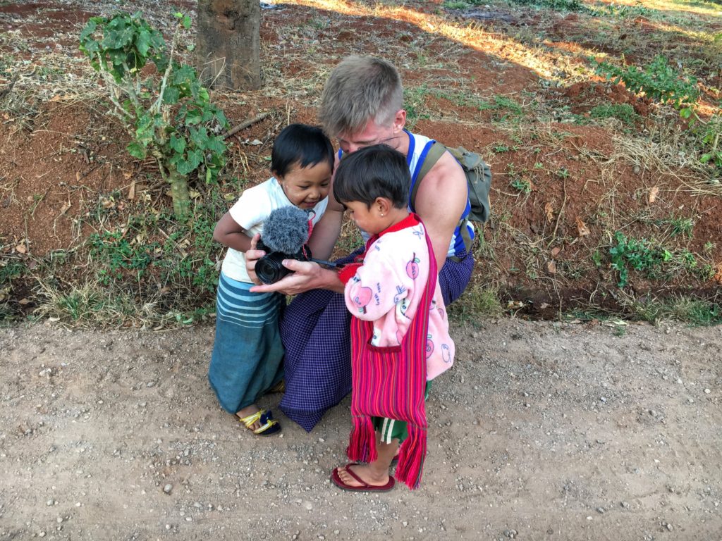 Kalaw to Inle Lake Trek village children in Myanmar
