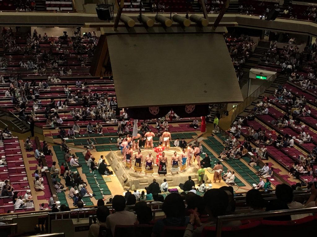 How to see the grand sumo tournament in Tokyo, Japan. Watch sumo wrestling at the Ryogoku Kokugihan. How to buy tickets for sumo wrestling matches in Tokyo