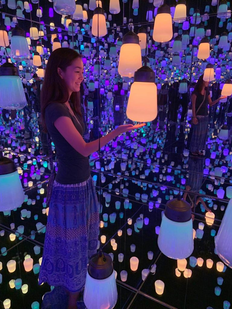 Experience Digital Art at Teamlab Borderless Museum in Odaiba, Tokyo Japan, tips on visiting. Forest of Resonating Lamps