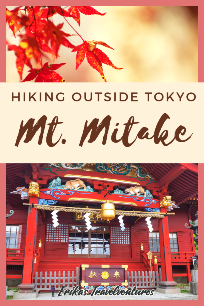 Climbing Mt. Mitake Day-trip from Tokyo. How to get to Mt. Mitake, how to climb, things to do at Mt. Mitake summit temple pinterest