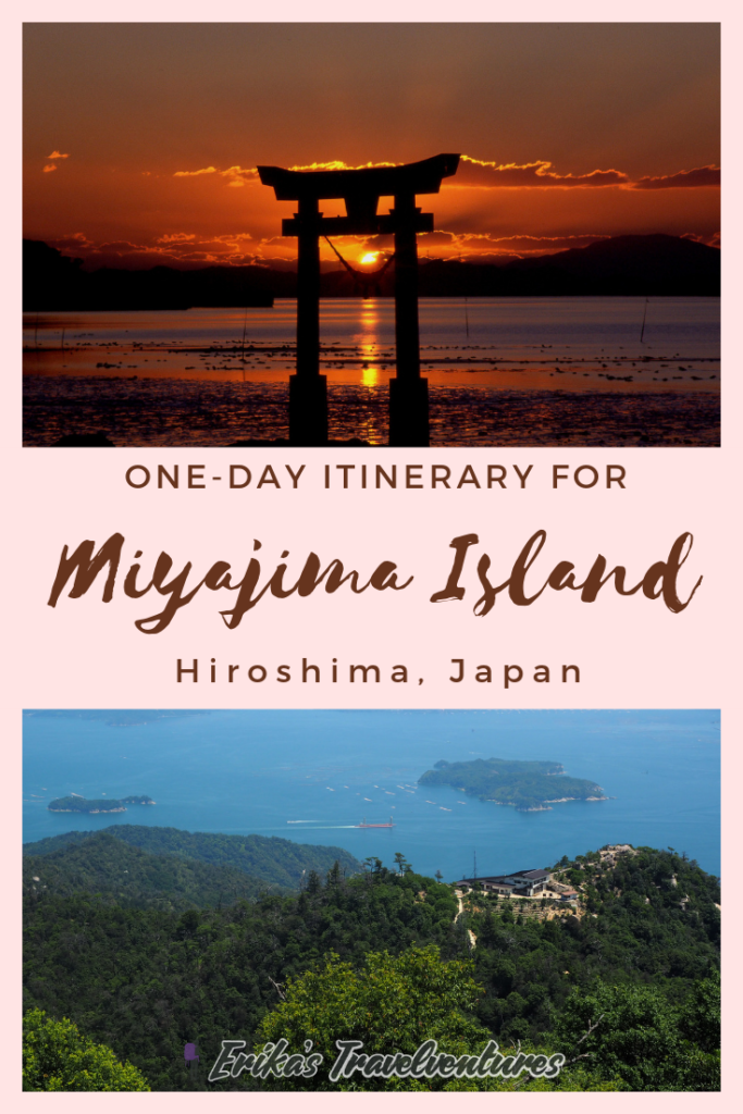 Miyajima One-day itinerary, Itsukushima shrine and floating torii gate Miyajima sunset Miyajima island guide japan, things to do, viewpoint, how to get to Miyajima from Hiroshima, day trip guide, Miyajima Itsukushima shrine pinterest