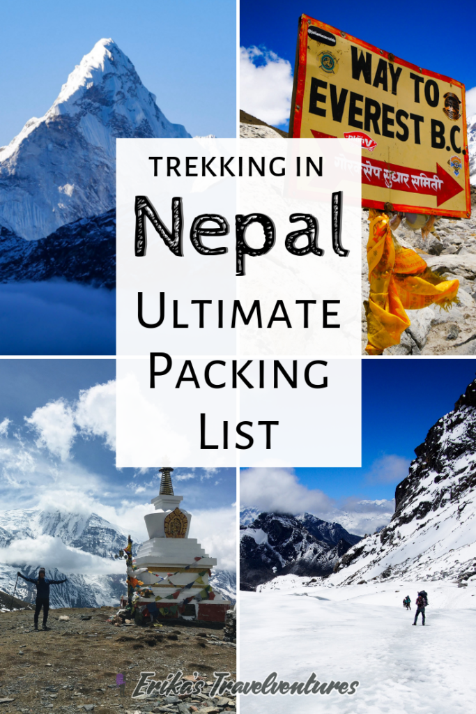 Everest Base Camp Packing List, Annapurna Circuit Packing List, Trekking in Nepal Packing List Ultimate List for What to Pack for Nepal treks in the Himalayas