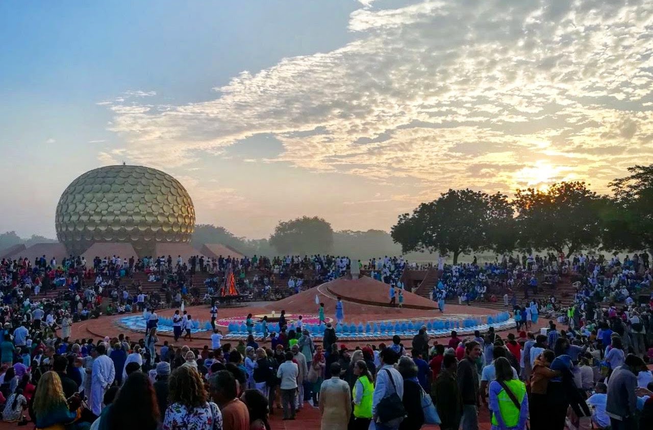Auroville city of dawn, things to do in Auroville, visiting the Matrimandir for meditation, volunteering in Auroville, day trip from Pondicherry, Auroville Tamil Nadu India The Mother and Sri Aurobindo Auroville history