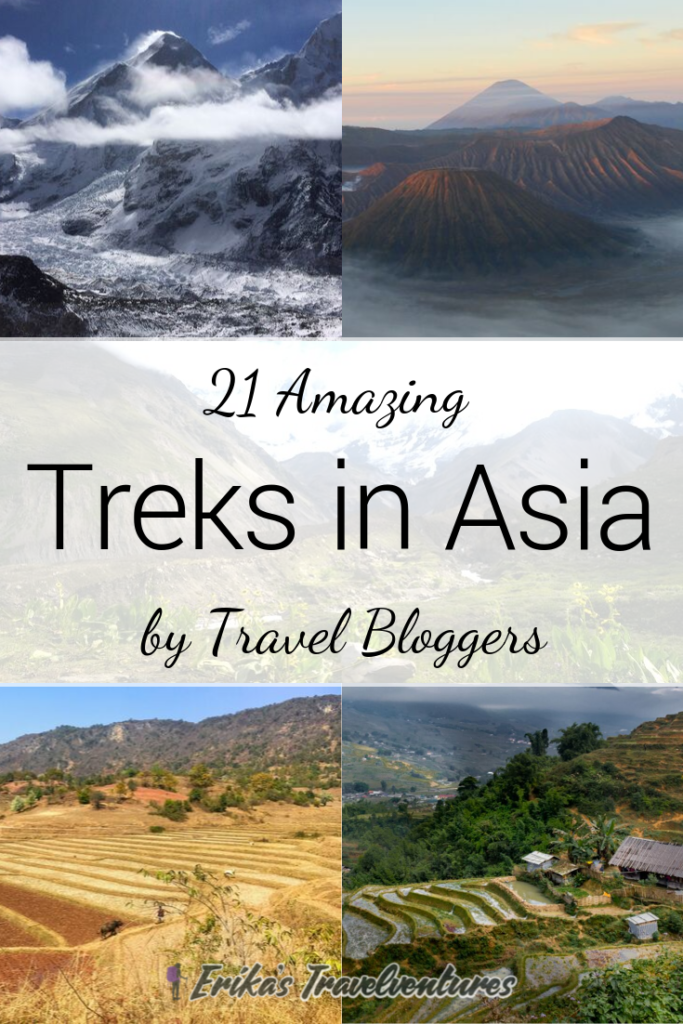 Best treks in Asia, three passes trek, everest base camp, kolsai lakes, annapurna circuit, mount rinjani, kalaw to inle lake, tiger's nest, india, nepal, indonesia, china, mt. fuji in Japan, favorite treks in Asia by travel bloggers pinterest