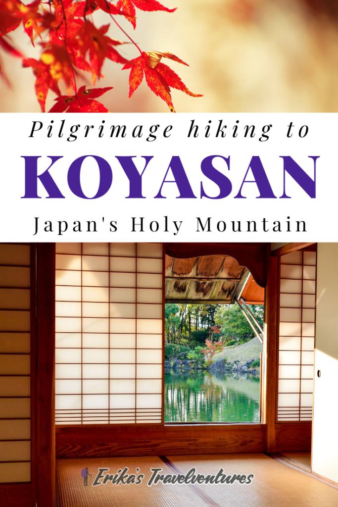 Hiking Koyasan pilgrimage hike in Japan, Mt. Koya hike pilgrimage from Osaka, holy mountain hike pinterest