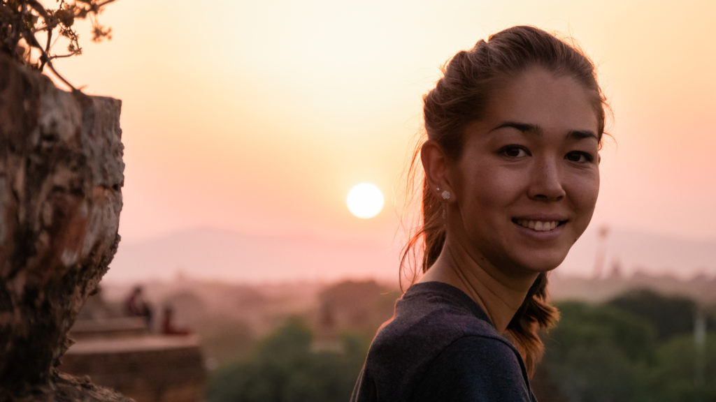 sunset in bagan myanmar