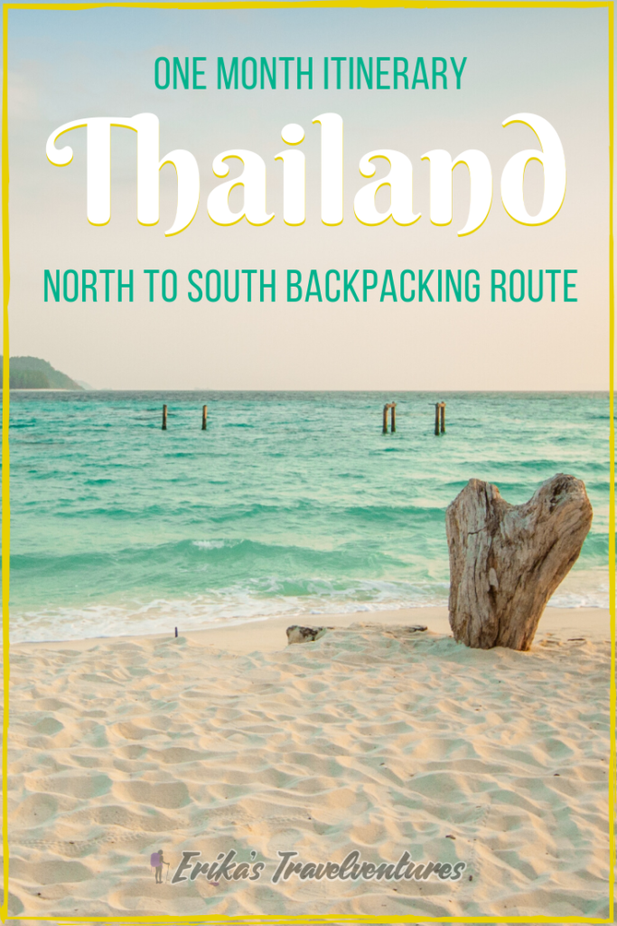 One month in thailand itinerary, thailand backpacking, thailand backpacker's route, pinterest