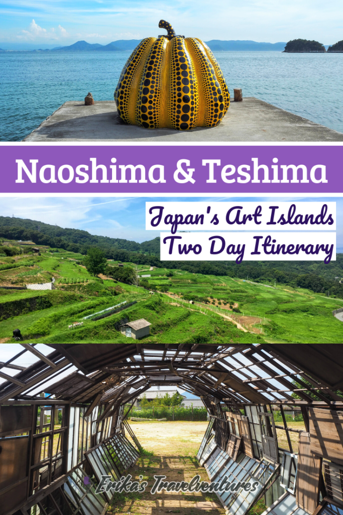 Naoshima Teshima travel guide to Japan's art islands, Naoshima Teshima two-day itinerary pinterest