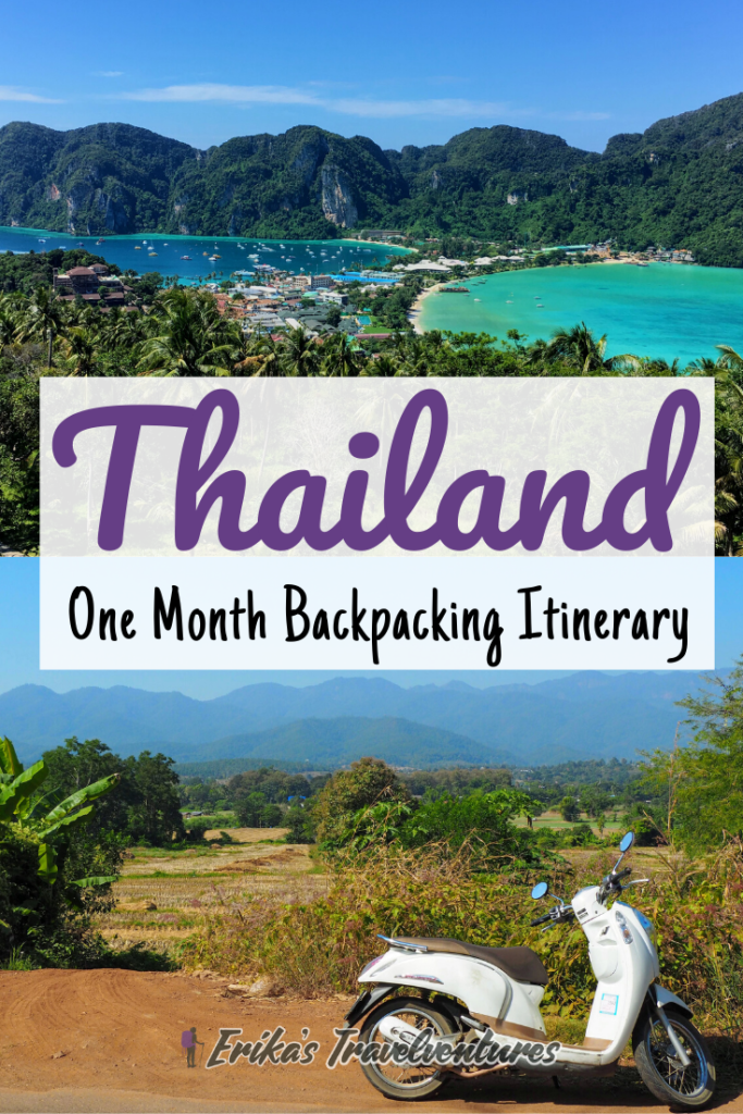 One month in thailand itinerary, thailand backpacking, thailand backpacker's route, pinterest