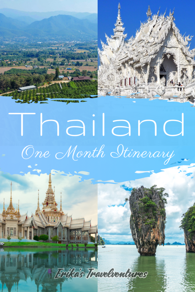 One month in thailand itinerary, thailand backpacking, thailand backpacker's route, pinterest