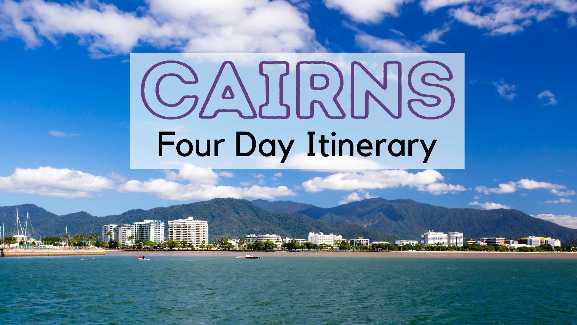 Cairns 4 day Itinerary Day 1 - Explore the city, Aquarium, Hemingway’s Brewery, Esplanade Day 2 - Great Barrier Reef Tour Day 3 - Explore water falls Day 4 - Kuranda Scenic Train and Tour