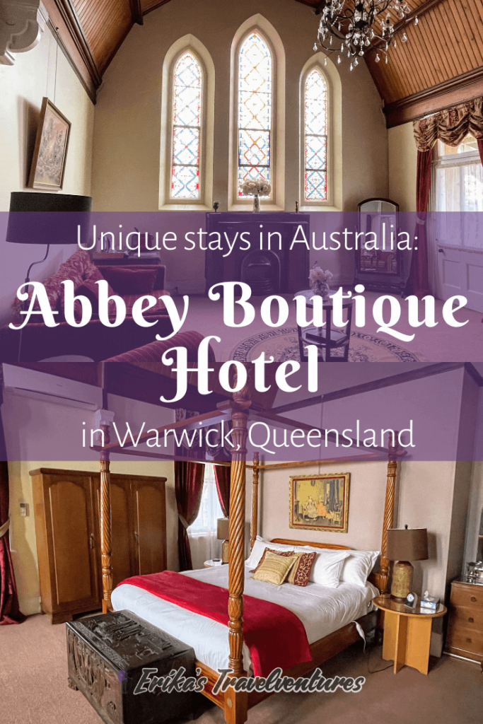 Abbey Boutique Hotel in Warwick, Australia, Australias Downton Abbey, unique accommodation in Australia, stay in a castle and converted convent in Warwick Queensland, chapel stained glass pinterest