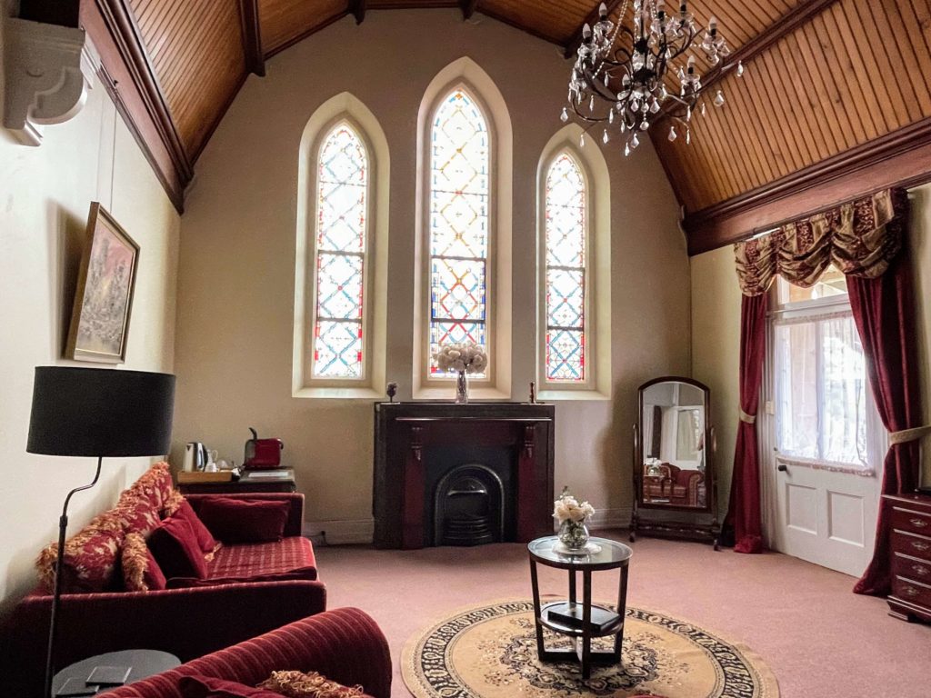 Abbey Boutique Hotel in Warwick, Australia, Australias Downton Abbey, unique accommodation in Australia, stay in a castle and converted convent in Warwick Queensland, The king suite