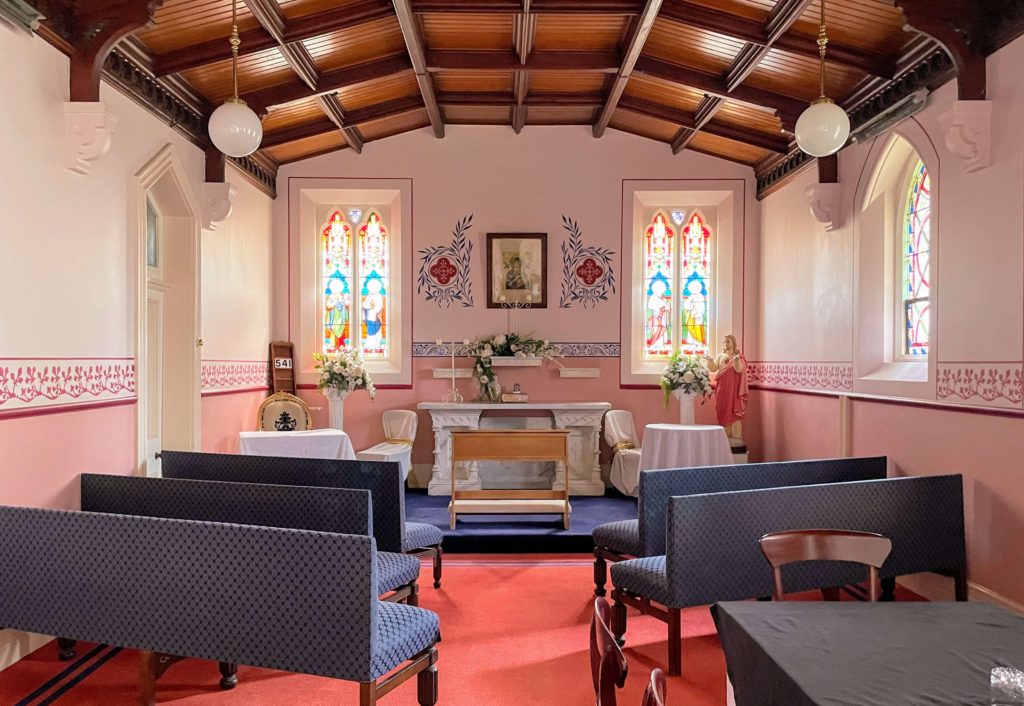 Abbey Boutique Hotel in Warwick, Australia, Australias Downton Abbey, unique accommodation in Australia, stay in a castle and converted convent in Warwick Queensland, chapel stained glass
