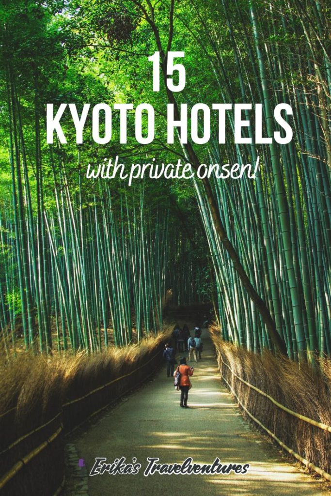 Kyoto ryokan with private onsen, Kyoto hotels with private onsen, private onsen in Japan, where to stay in Kyoto with private onsen pinterest