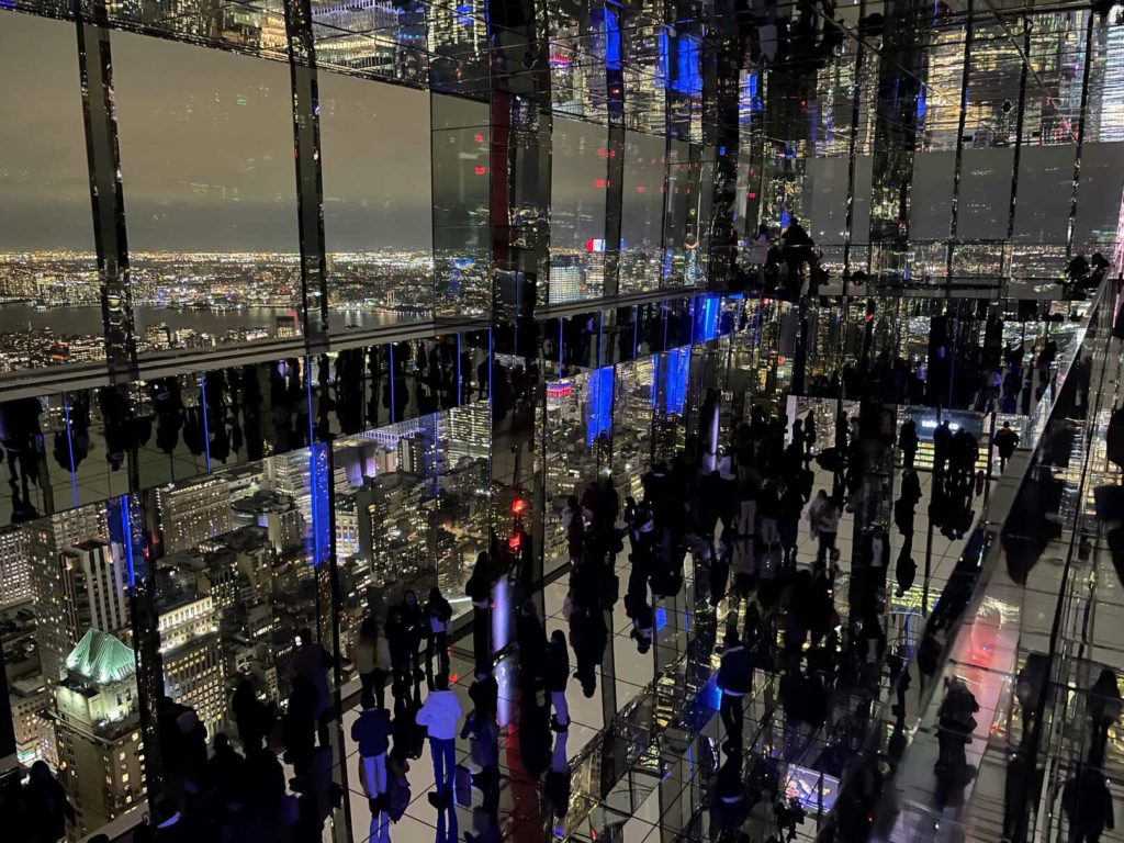 SUMMIT One Vanderbilt at night, NYC views at night, things to do in New York City at night, One Vanderbilt observation deck