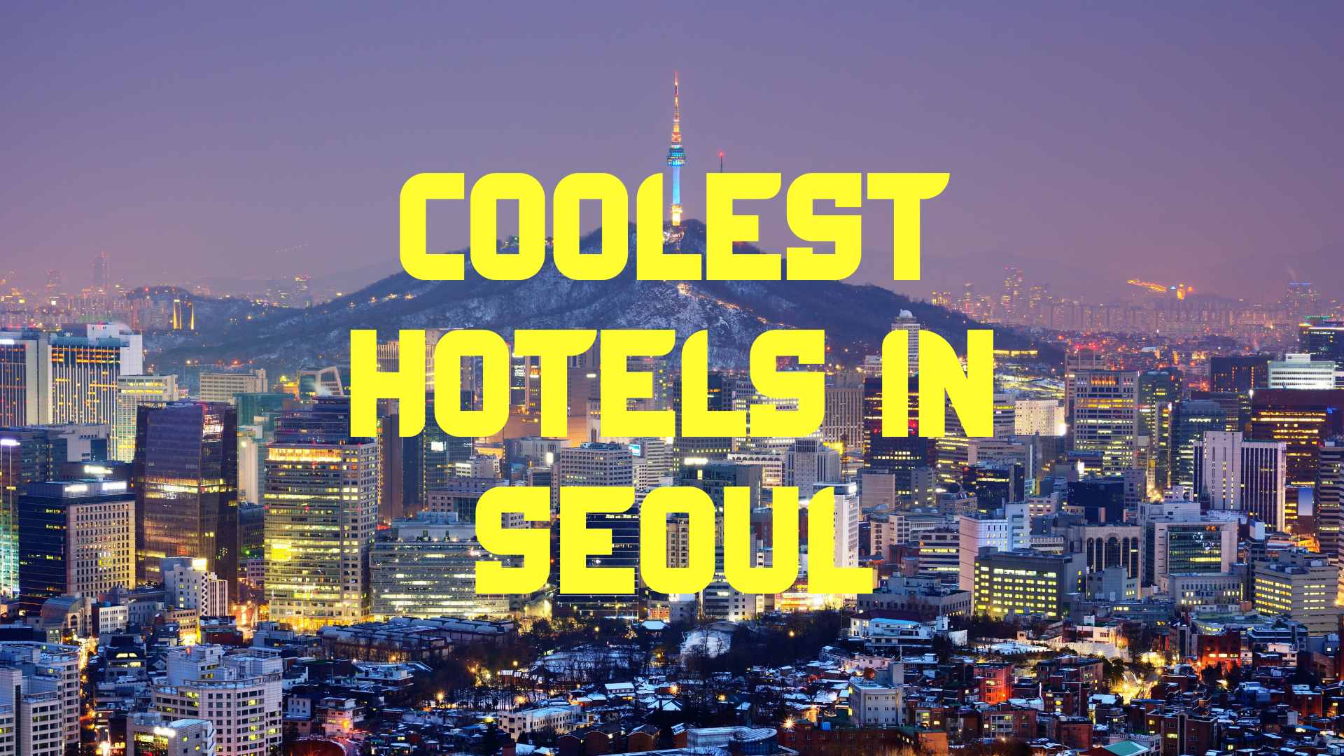 Coolest hotels in Seoul, cool and unique Seoul hotels, best hotels in Seoul south korea