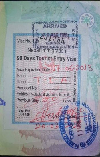 Nepal 90-day visa