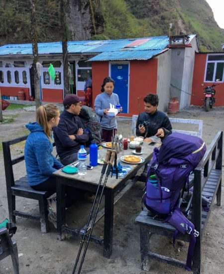 Breakfast at Tal Guesthouse Annapurna Circuit 2018