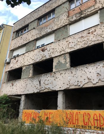 Mostar bullet hole ridden building, Bosnia and Herzegovina itinerary